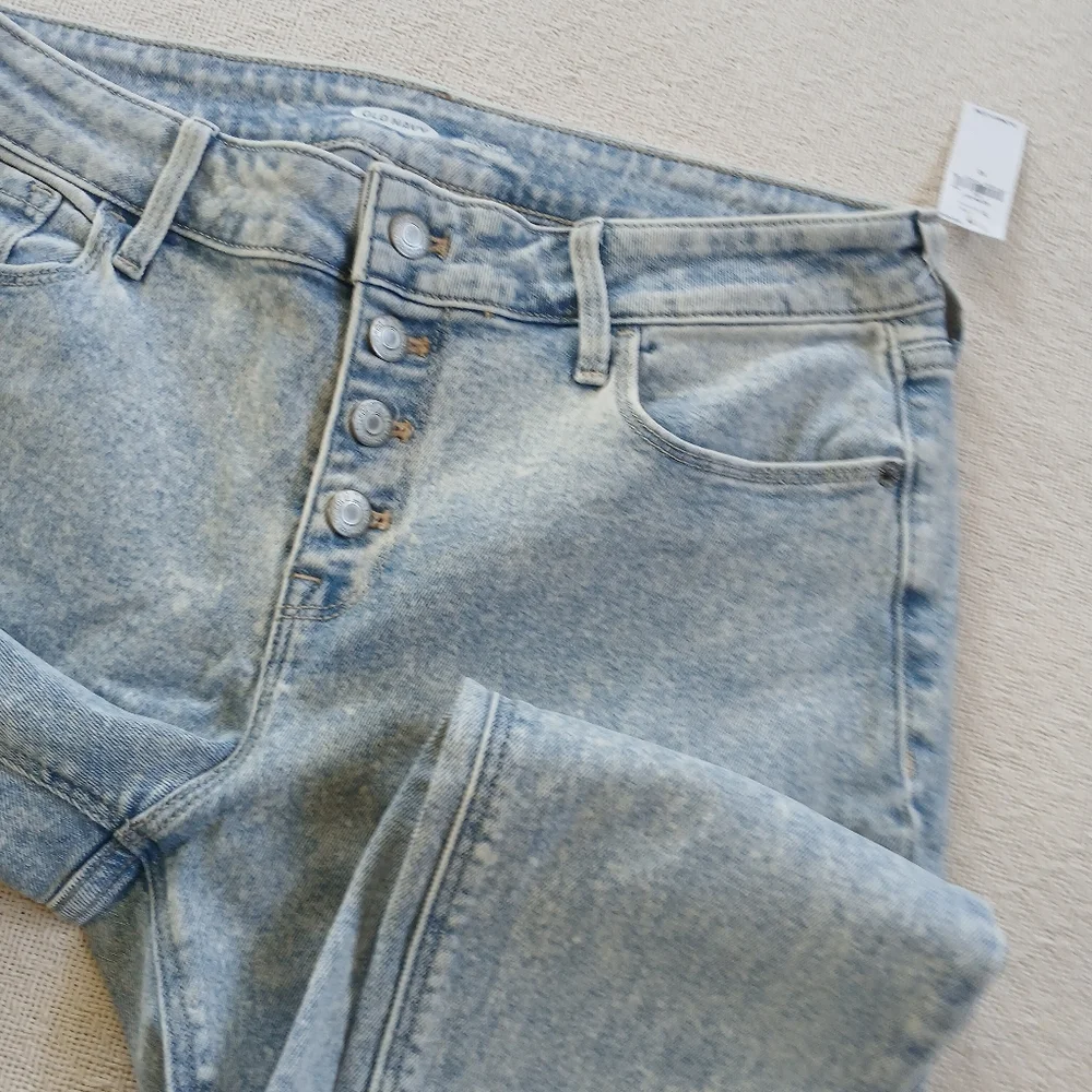 old navy ♡ rockstar super skinny mid rise jeans 12 acid wash retro vintage wash